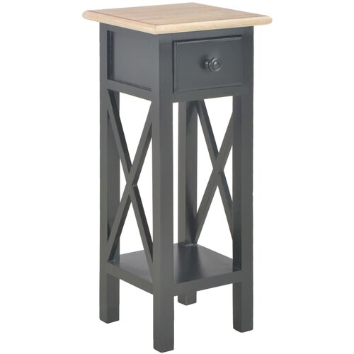 VidaXL 280059 Side Table Black 27x27x65,5 cm Wood Slike