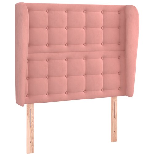 VidaXL Vzglavje z u&amp;scaron;esi roza 93x23x118/128 cm žamet, (20932928) Slike