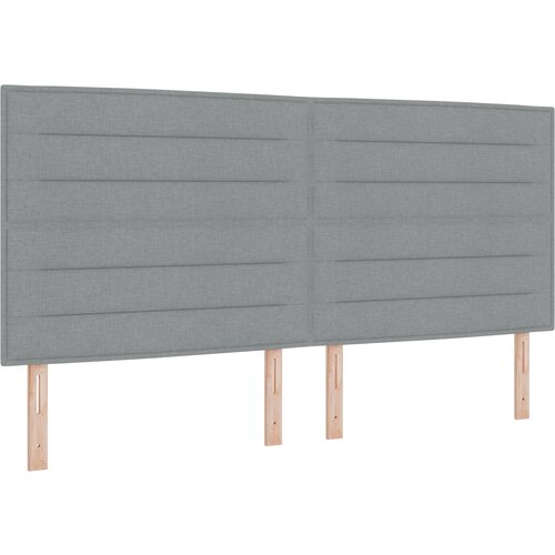 vidaXL LED vzglavnik z linijskim dizajnom, svetlo siv, 200 cm, tkanina, (22084022) Cene