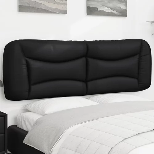 Jastuk za uzglavlje crni 160 cm od umjetne kože