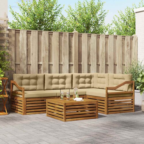  Set vanjskih sofa 5 kom. Prirodna i bež Cijene