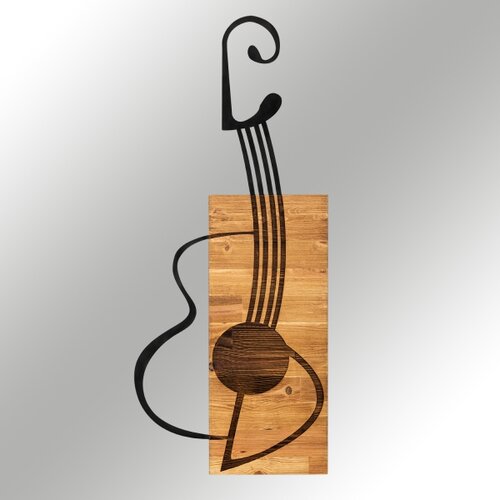  Zidna dekoracija 39x93 cm gitara drvo/metal Slike