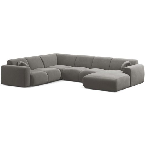 Micadoni Siva baršunasti kutna garnitura (u obliku slova "U") Molino – Cene