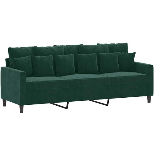  2-dijelni set sofa s jastucima tamnozeleni bar&amp;scaron;unasti Zelena Slike