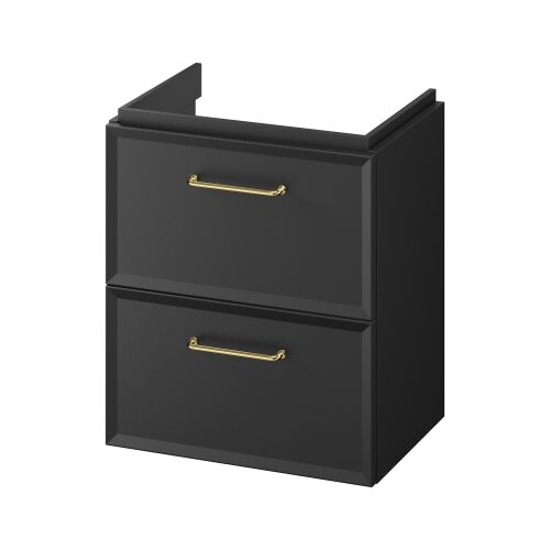Cersanit S1021-006 - zidni kupatilski ormarić za ispod umivaonika MILLE SLIM 50x35 cm crne boje Slike