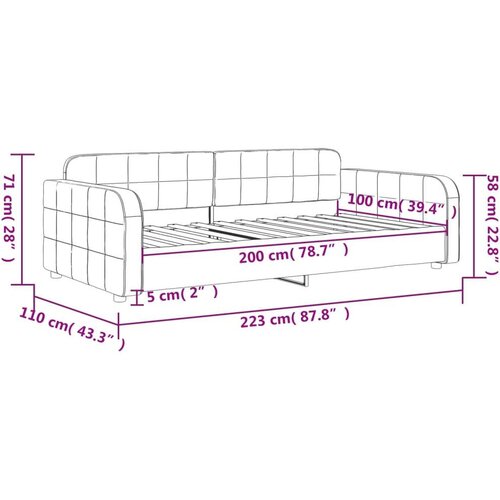  Dnevni krevet tamnozeleni 100 x 200 cm bar&amp;scaron;unasti Slike