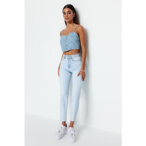 Trendyol Jeans - Blue - Mom Cene