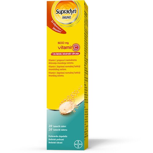 Supradyn imuno vitamin c 500 mg 20 šumećih tableta Cene