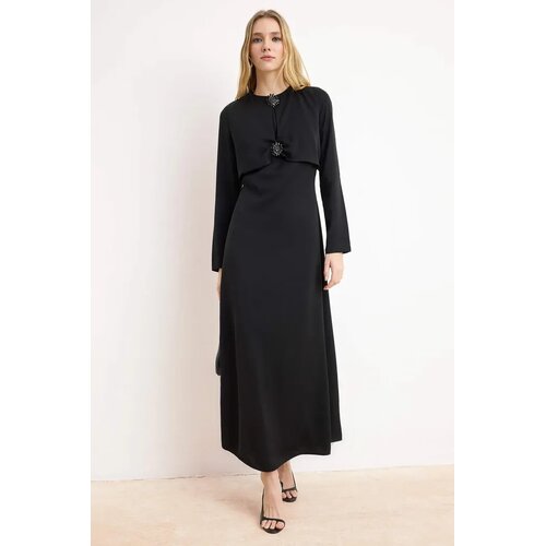 Trendyol Modest Ženska haljina Tctss26Db00008, Crna Cene