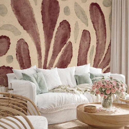  Foto tapeta - Leaves and spots &ndash; large vibrant shapes inspired by Matisse 441x315 Cijene