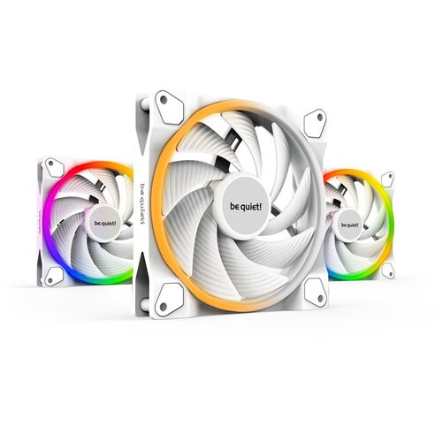 Be Quiet! Cooler 14cm - LIGHT WINGS WHITE 140mm PWM Triple Pack (RGB, 2200rpm, 31dB, bijeli) Slike