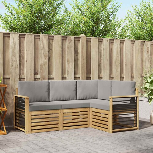  Setovi sofa 4 pcs Bijela i svjetlosiva 187,5 x 128,5 x 73 cm Cene
