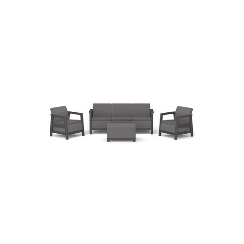 Keter SCANDI LINEA SET 3 SEDEŽEV &amp;ndash; Mountain Grey/Grafit Slike
