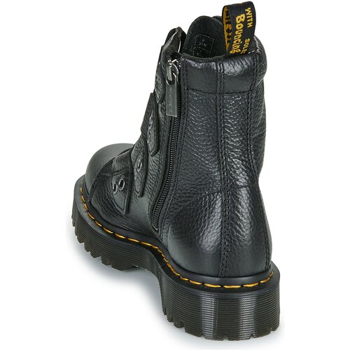 Dr. Martens Pol&amp;scaron;kornji 1460 Lace To Toe Boot Black Milled Nappa Črna Slike