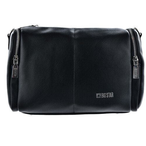 Big Star Trendy Leather Handbag LL574022 Black Slike