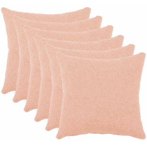  Presvlaka za jastuk 6 pcs HEERLEN Ružičasta 40 x 40 cm Bouclé Cene