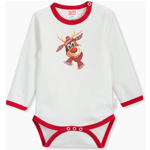 Clar x-mas bodi print jelen DR 01840 U crvena 74 Cene