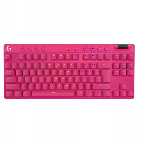 Logitech tastatura g pro x tkl lightspeed gaming kbd, pink, us int' bt tactile Slike