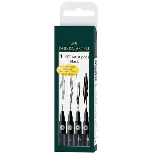Faber-Castell Flomastri Faber-Castell Pitt 199, črni, (S, F, M, B), 4 kosi Cene