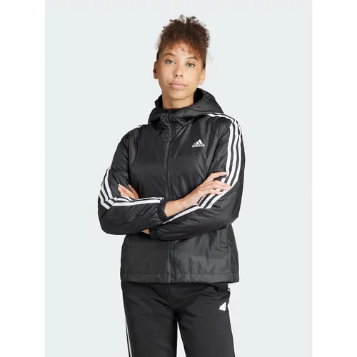 Adidas Prehodna jakna Essentials 3-Stripes IN3288 Črna Regular Fit
