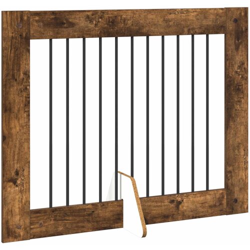  Vrata za pse s postoljem 2 pcs Dimljeni hrast 100 x 80 cm Slike