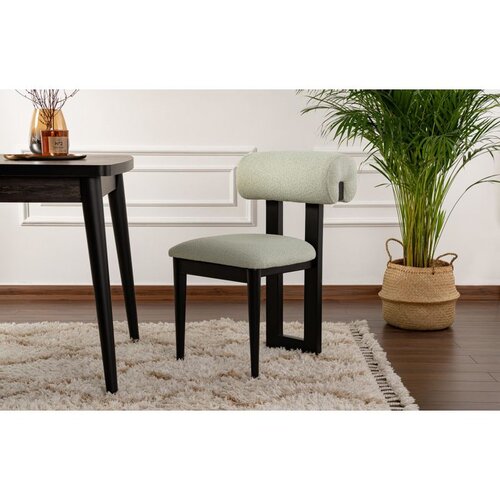Hanah home stolica natura - black, mint green blackmint chair set (2 pieces) Cene