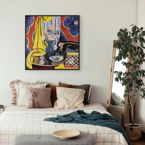  Slika - Henri Matisse &amp;ndash; Harmony in Yellow 60x60 U crnom drvenom okviru Slike