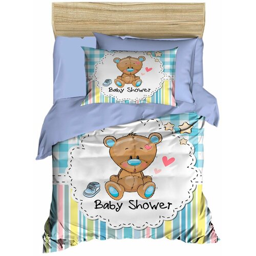  PH173 lilacbluebrown baby quilt cover set Cene