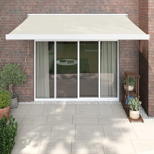 vidaXL Zložljiva tenda krem 3x2,5 m blago in aluminij Cene