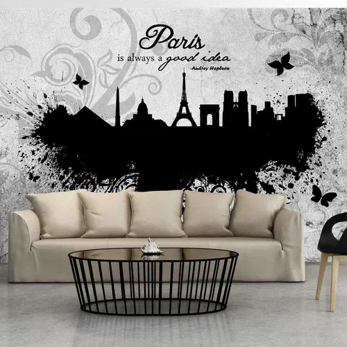  tapeta - Paris is always a good idea - black and white 350x245