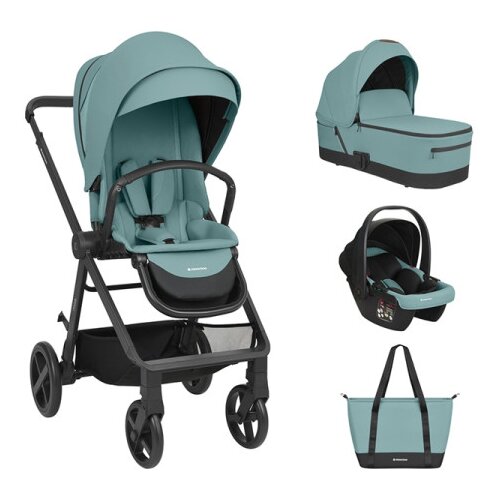 Kikka Boo Kolica Mia 3in1 set sa I-SIZE autosedi&amp;scaron;tem i tvrdom korpom Mint KKB11266 Slike