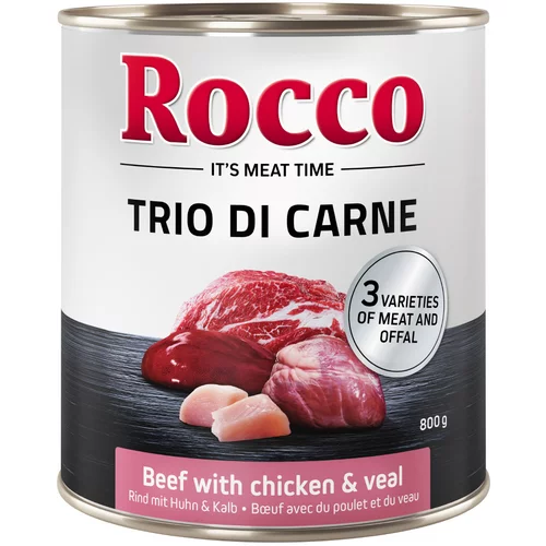 Rocco Classic Trio di Carne - 24 x 800 g - Govedina, piščanec & teletina