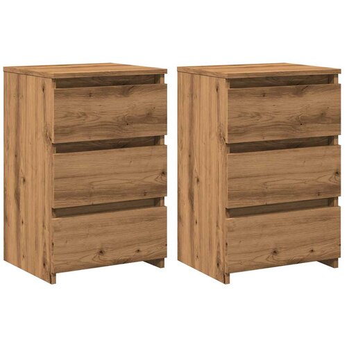 Maison Chic Dvo delni komplet Nočne omarice - Nočne mize artisan hrast 40x35x62,5 cm inženirski les, (21688453) Cene