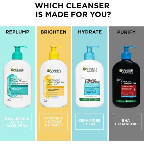Garnier Skin Naturals pomirjajoča čistilna krema s hialuronsko kislino 250 ml Slike