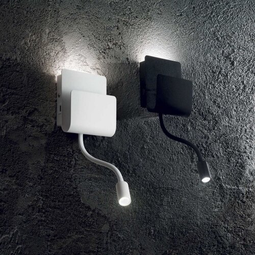 Ideal Lux led zidna spot lampa probe LED/9,5W/230V usb bela Slike