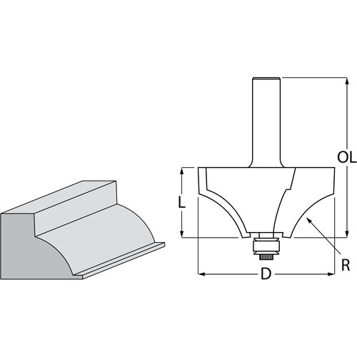 Makita okrugli rezač sa profilom D-48561 Slike