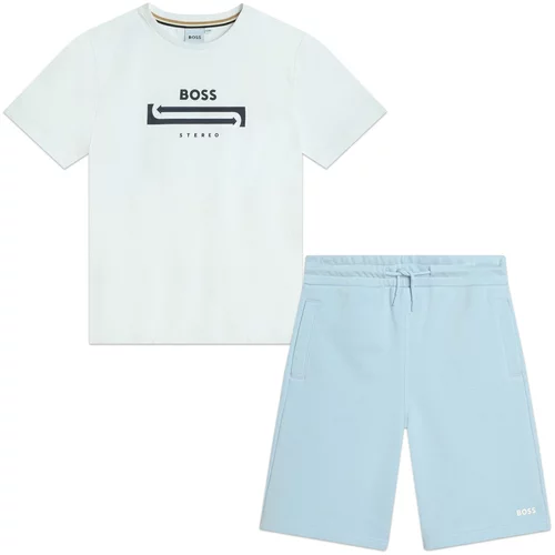 BOSS Kidswear Komplet pastelno modra / svetlo modra / črna