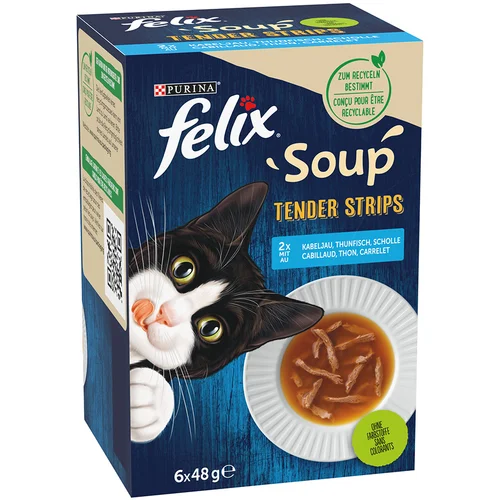 Felix 10 + 2 gratis! 12 x 48 g Soup/Filet - Filet: raznolikost okusa mora