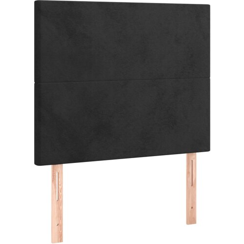 Maison Chic Posteljno vzglavje - Vzglavna omarica 2 kosa črno 80x5x78/88 cm žamet, (22077777) Slike