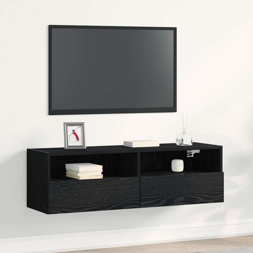 TV zidni ormar Crni hrast 100 x 30 x 30 cm Konstruirano drvo Cijene