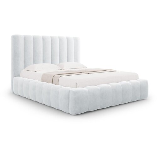 Micadoni Home Svijetlo sivi tapecirani bračni krevet s prostorom za odlaganje s podnicom 180x200 cm Kelp &amp;ndash; Slike