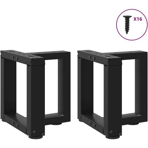  Noge za stolić u obliku slova T 2 kom crne 30x25x(30-31) cm Slike
