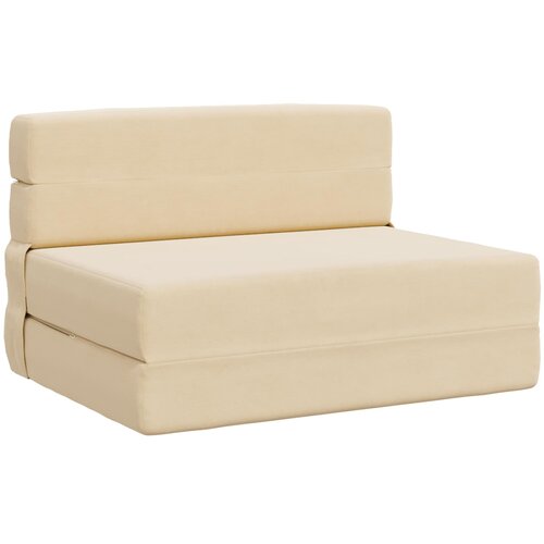  Preklopni madrac za sofu Krem 100 x 80 x 60 cm Tkanina Cijene