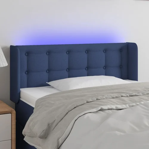 vidaXL LED uzglavlje plavo 83x16x78/88 cm od tkanine vidaXL LED uzglavlje plavo 83x16x78/88 cm od tkanine