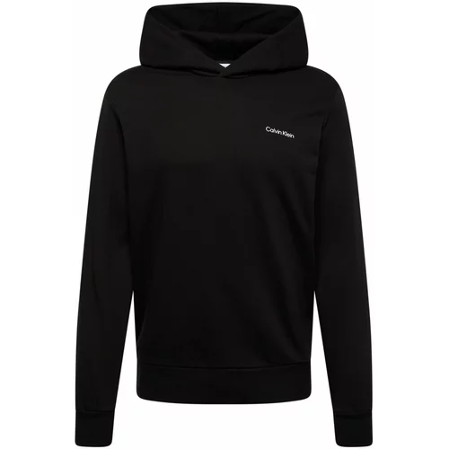 Calvin Klein Sweater majica 'ANGLED' crna / bijela