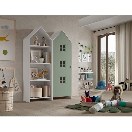 Vipack bijela/zelena otvorena dječja garderoba 115x171,5 cm casami bruges Slike