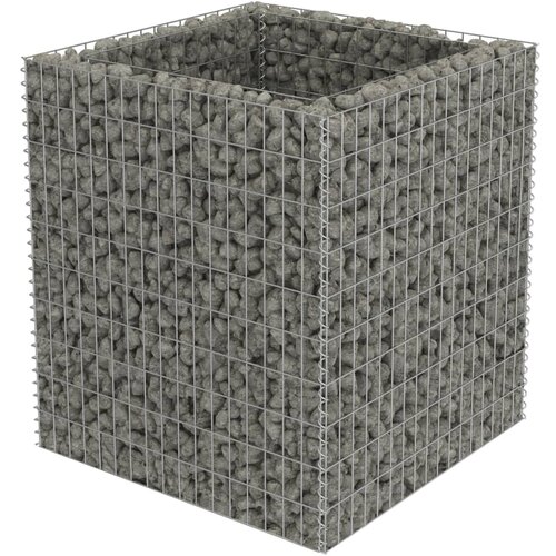 VidaXL Visoka greda gabion pocinkano jeklo 90x90x100 cm, (20693326) Slike