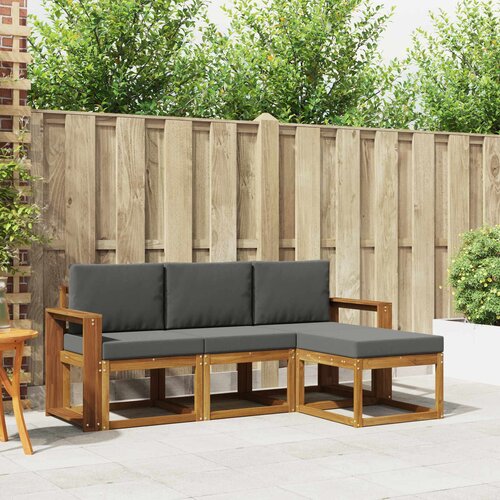  Set vanjskih sofa 4 kom. Prirodna i antracit Smeđa 197,5 x 63 x 73 cm Cene