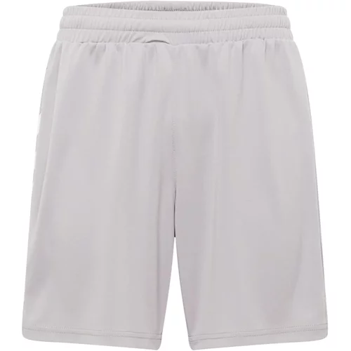 Hummel Sportske hlače svijetlosiva / bijela