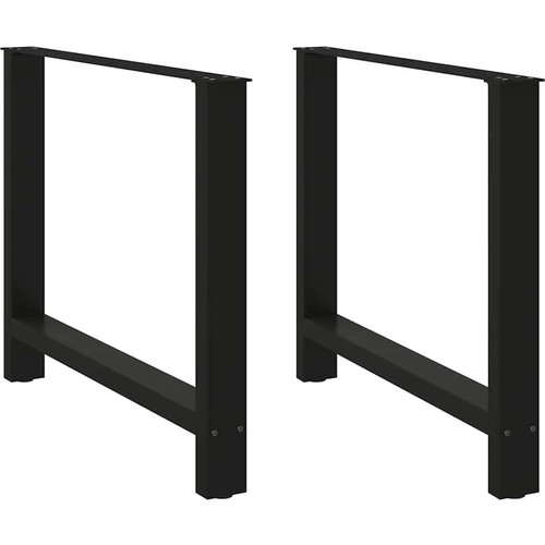 VidaXL Noge za blagovaonski stol Crne 2 kom 90 x (72-73) cm Čelik Slike